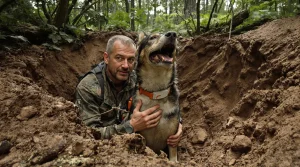 Coincée dans un terrier de blaireau en pleine battue, une chienne de chasse sauvée in extremis