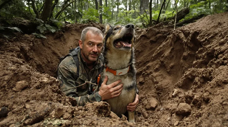 Coincée dans un terrier de blaireau en pleine battue, une chienne de chasse sauvée in extremis